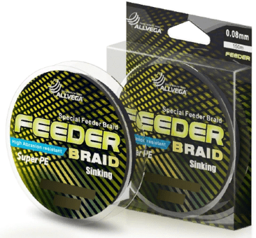 Плетёный шнур ALLVEGA Feeder Braid 150м 0.18мм 13.4кг темно-серый Плетёный шнур ALLVEGA Feeder Braid 150м 0.18мм 13.4кг темно-серый
