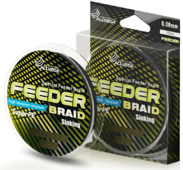 Плетёный шнур ALLVEGA Feeder Braid 150м 0.08мм 4.93кг темно-серый Плетёный шнур ALLVEGA Feeder Braid 150м 0.08мм 4.93кг темно-серый